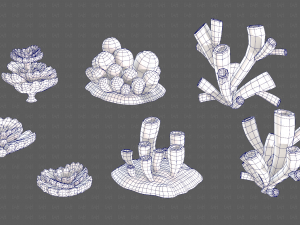 Trees Cartoon V43 3D Model