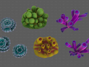 Trees Cartoon V43 3D Model