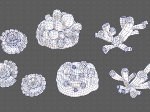 Trees Cartoon V43 3D Model
