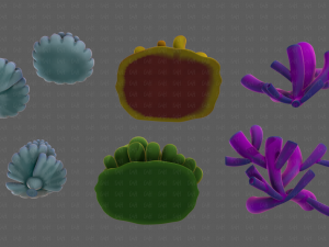 Trees Cartoon V43 3D Model