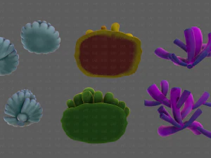 Trees Cartoon V43 3D Model