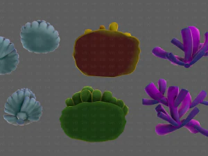 Trees Cartoon V43 3D Model