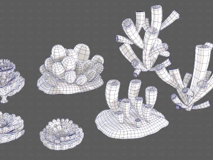 Trees Cartoon V43 3D Model