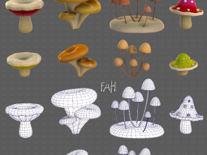 Trees Cartoon V44 3D 模型