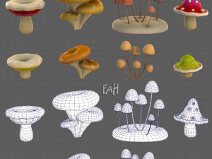 Dessin anim&eacute; d'arbres V44 Modèle 3D