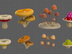 Trees Cartoon V44 3D 模型