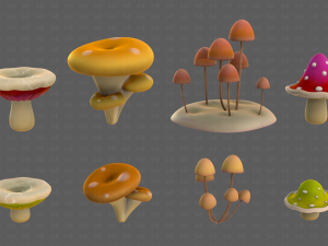 Trees Cartoon V44 3D 模型