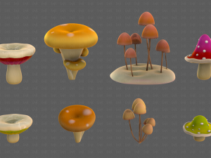 Trees Cartoon V44 3D 模型