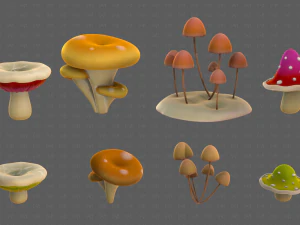 Trees Cartoon V44 3D Model