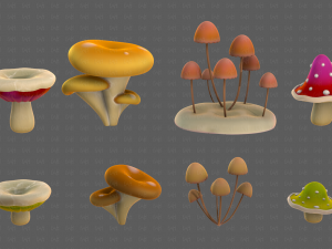 Trees Cartoon V44 3D 模型