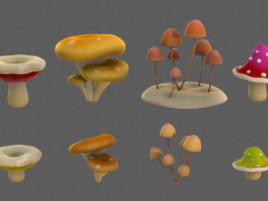 Trees Cartoon V44 3D Model