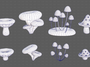 Trees Cartoon V44 3D 模型