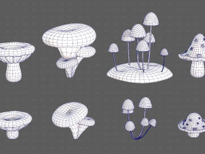 Trees Cartoon V44 3D Model