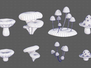 Trees Cartoon V44 3D Model