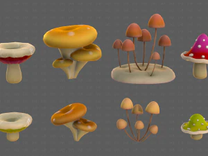 Trees Cartoon V44 3D Model