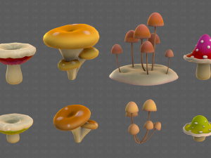 Trees Cartoon V44 3D 模型