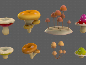 Trees Cartoon V44 3D Model