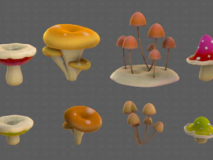 Trees Cartoon V44 3D Model