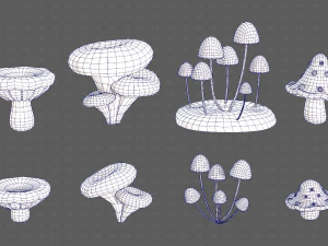 Trees Cartoon V44 3D Model