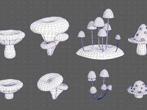 Trees Cartoon V44 3D Model
