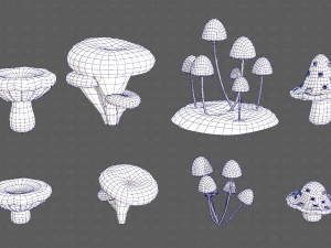 Trees Cartoon V44 3D Model