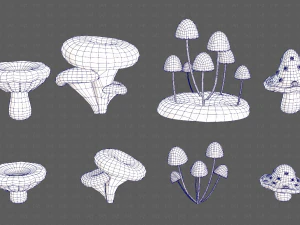 Trees Cartoon V44 3D Model