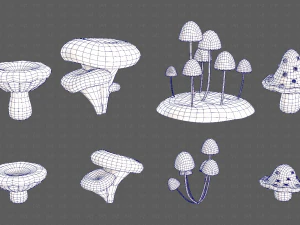 Trees Cartoon V44 3D Model