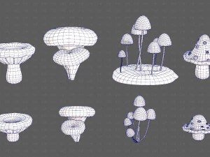 Trees Cartoon V44 3D Model