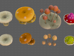 Trees Cartoon V44 3D 模型