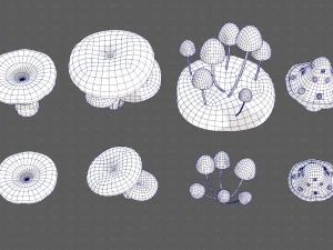 Trees Cartoon V44 3D Model