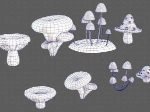 Trees Cartoon V44 3D Model