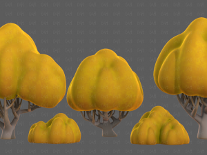 Trees Cartoon V45 3D Модель