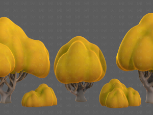 Trees Cartoon V45 3D Модель