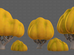 Trees Cartoon V45 3D Модель