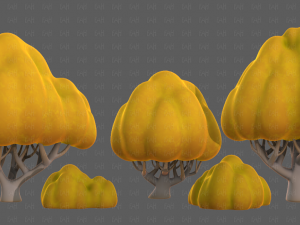 Trees Cartoon V45 3D Модель