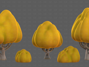 Trees Cartoon V45 3D Модель