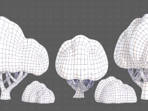 Trees Cartoon V45 3D Модель