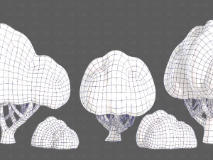 Trees Cartoon V45 3D Model