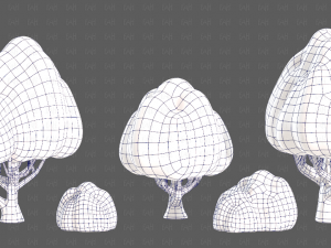Trees Cartoon V45 3D Модель