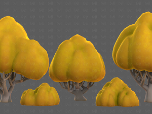 Trees Cartoon V45 3D Модель
