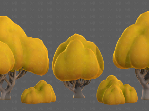 Trees Cartoon V45 3D Модель