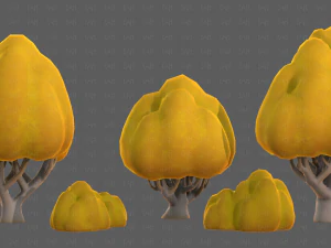 Trees Cartoon V45 3D Model