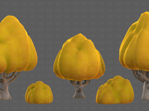Trees Cartoon V45 3D Модель