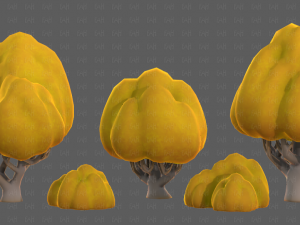 Trees Cartoon V45 3D Модель