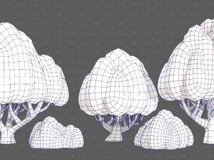 Trees Cartoon V45 3D Модель