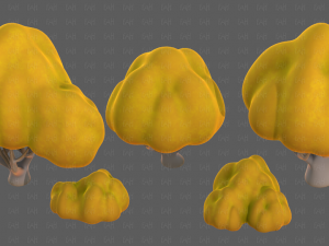Trees Cartoon V45 3D Модель