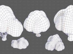 Trees Cartoon V45 3D Model