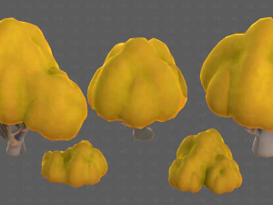 Trees Cartoon V45 3D Model