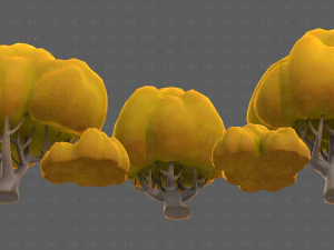 Trees Cartoon V45 3D Model