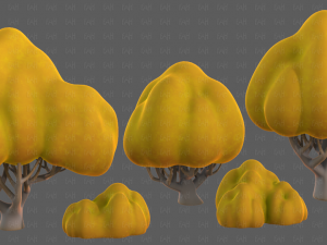 Trees Cartoon V45 3D Модель